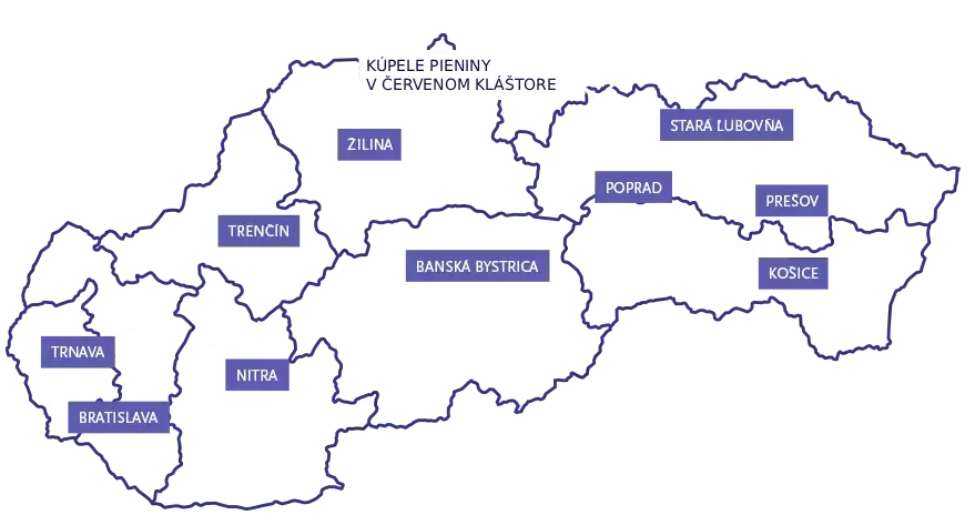 Mapa kúpeľov