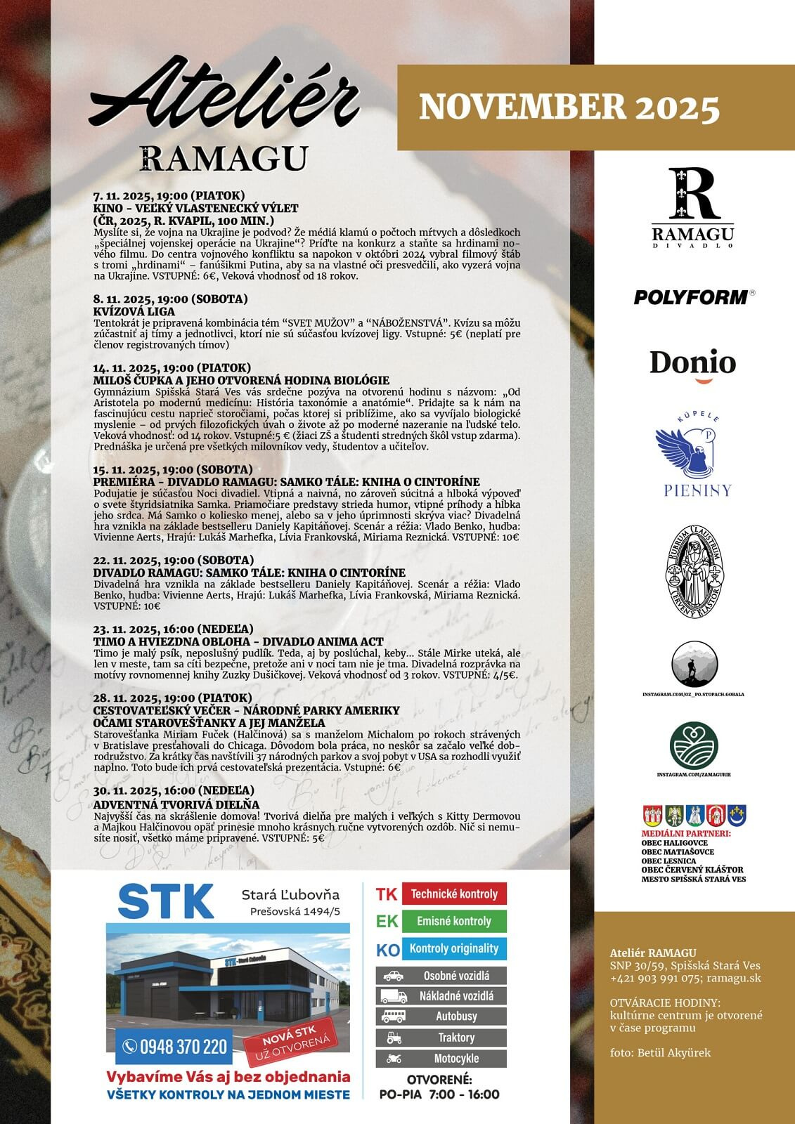 Podujatia v Ramagu Ateliéri